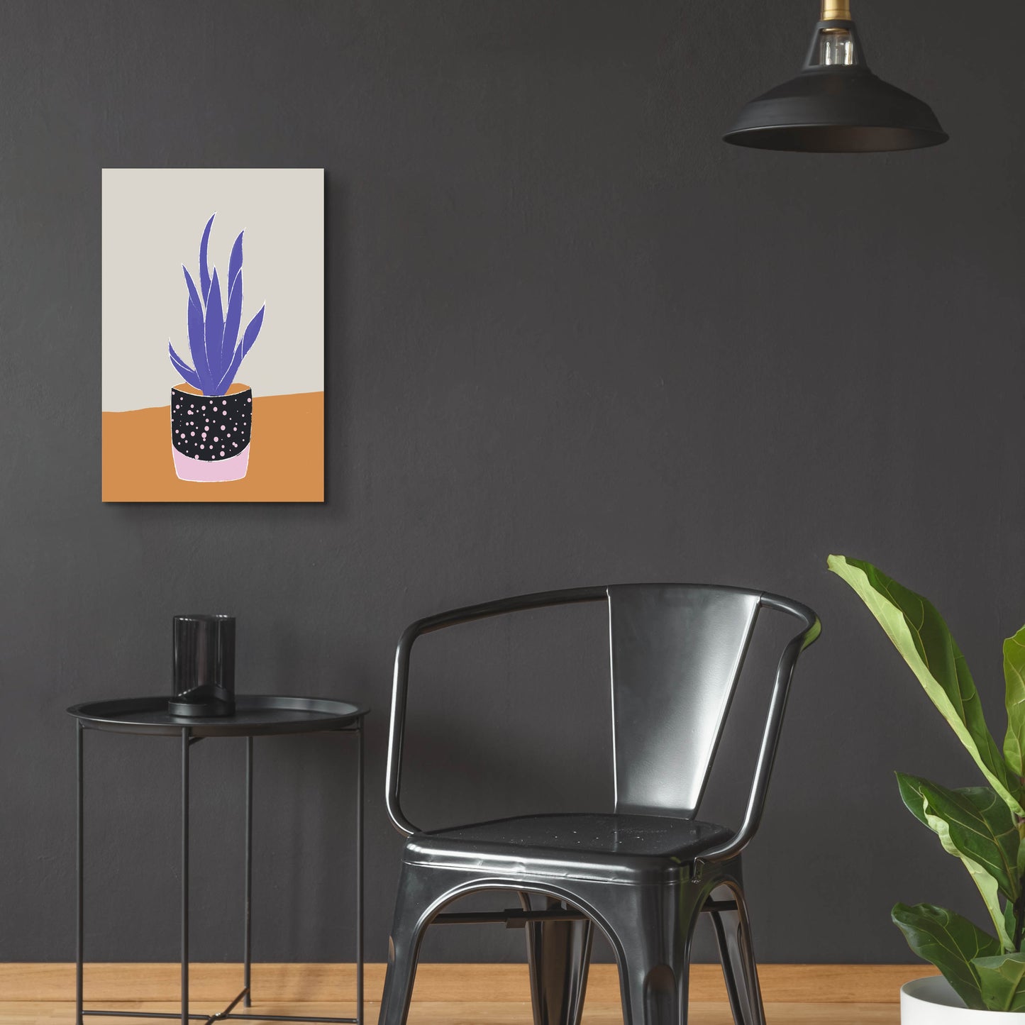 Epic Art 'Tropical Plant On A Pot Hot And Cold Trend' by Sabrina Balbuena, Acrylic Glass Wall Art,16x24