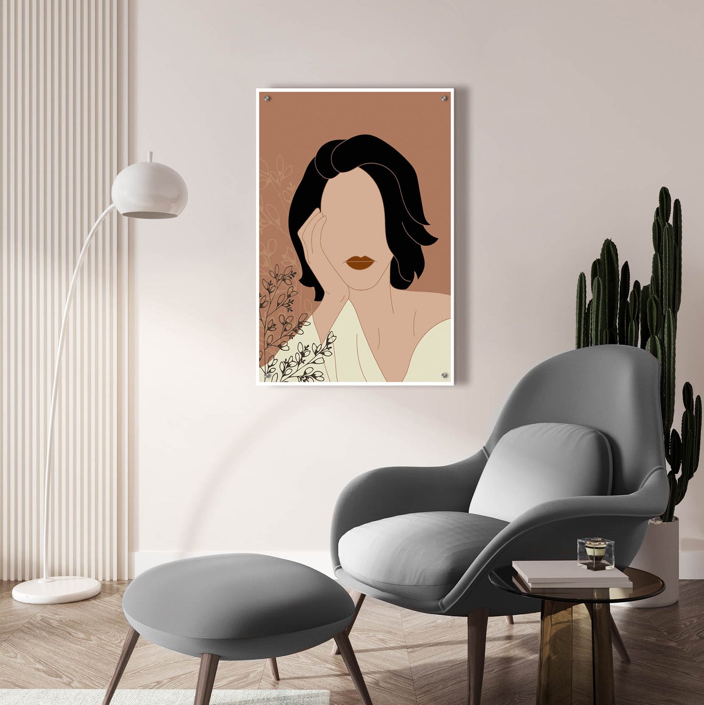 Epic Art 'Simple Woman Portrait' by Sabrina Balbuena, Acrylic Glass Wall Art,24x36