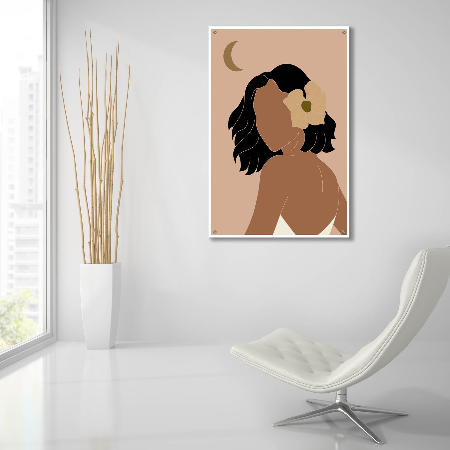 Epic Art 'Hawaiian Simple Woman Portrait' by Sabrina Balbuena, Acrylic Glass Wall Art,24x36