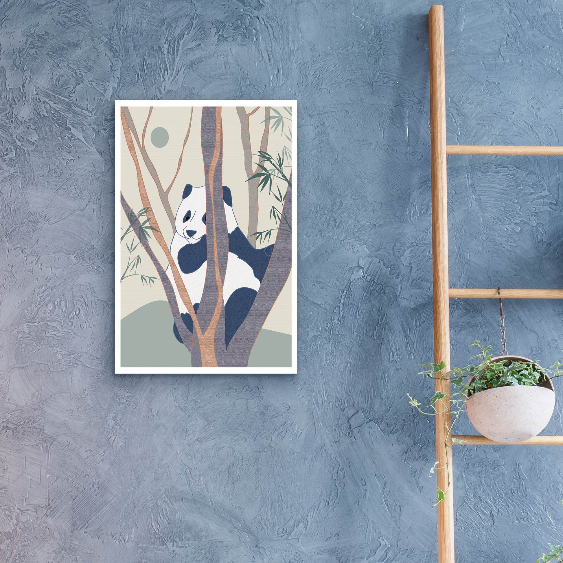 Epic Art 'Japanese Art Panda On Top Of The Tree' by Sabrina Balbuena, Acrylic Glass Wall Art,16x24