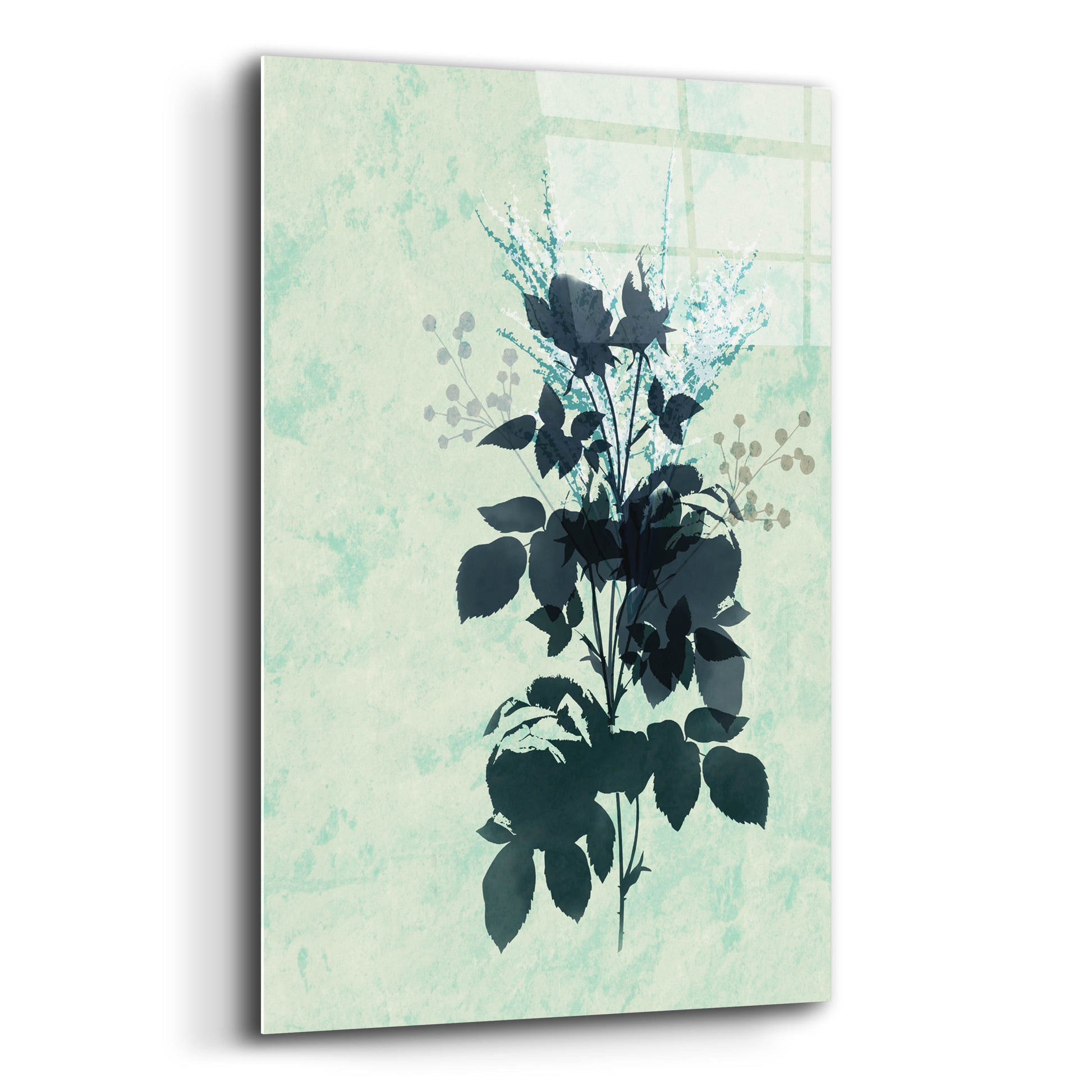 Epic Art 'Dry Blue Flowers' by Sabrina Balbuena, Acrylic Glass Wall Art,12x16