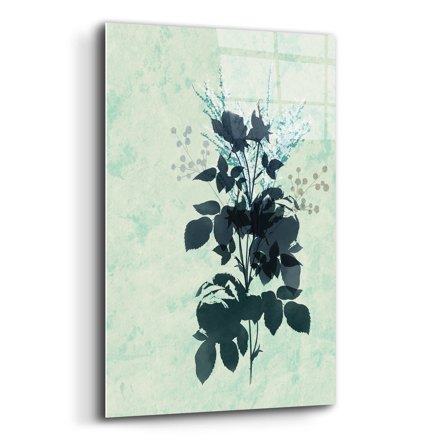 Epic Art 'Dry Blue Flowers' by Sabrina Balbuena, Acrylic Glass Wall Art,16x24