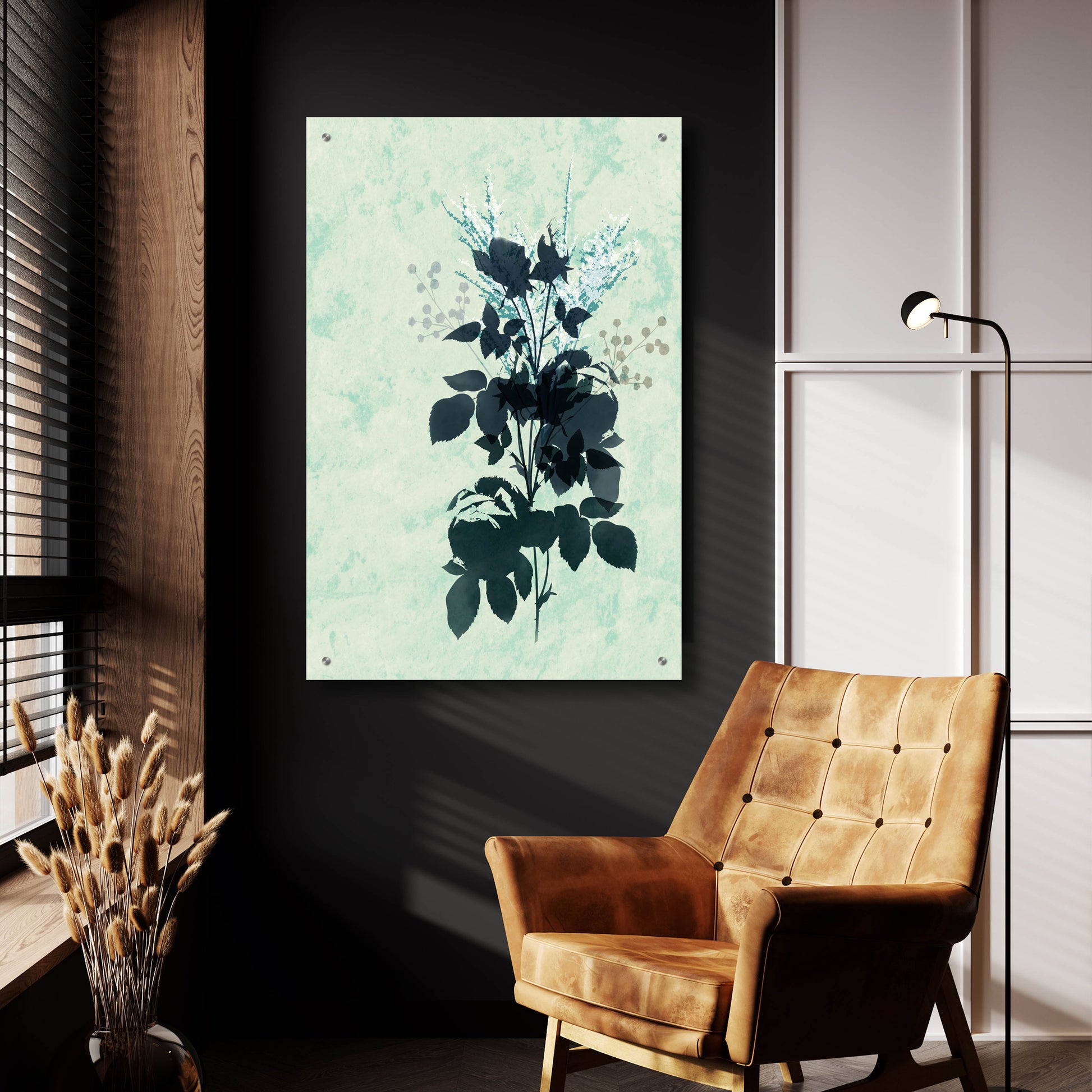 Epic Art 'Dry Blue Flowers' by Sabrina Balbuena, Acrylic Glass Wall Art,24x36