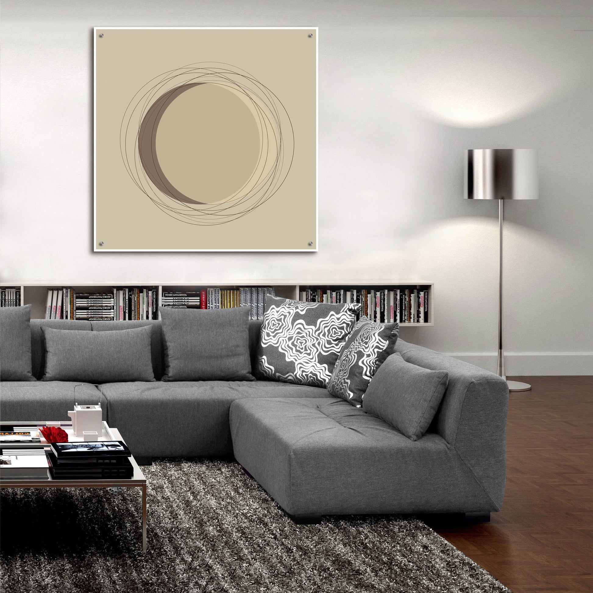 Epic Art 'Green Circles-Eclipse' by Sabrina Balbuena, Acrylic Glass Wall Art,36x36