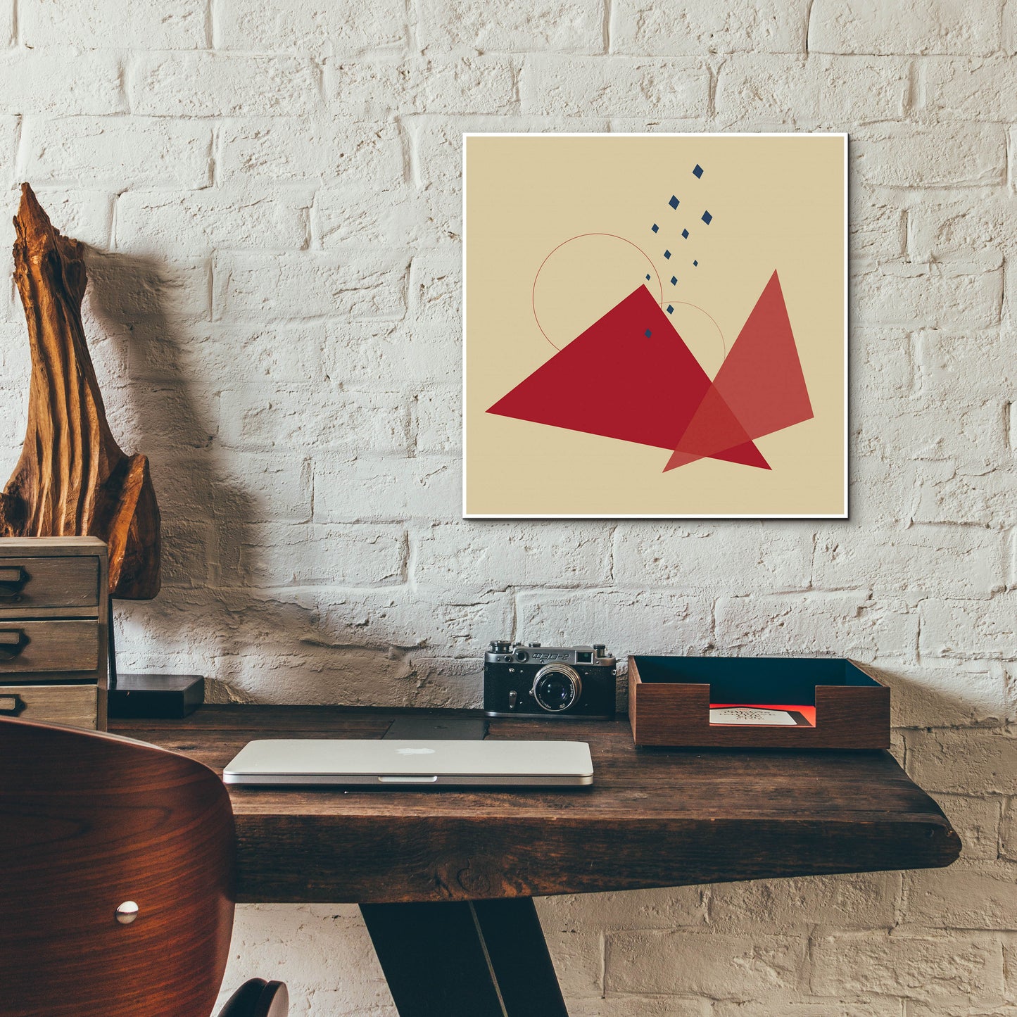 Epic Art 'Geometric Shapes-Meteor Shower In The Mountains' by Sabrina Balbuena, Acrylic Glass Wall Art,12x12