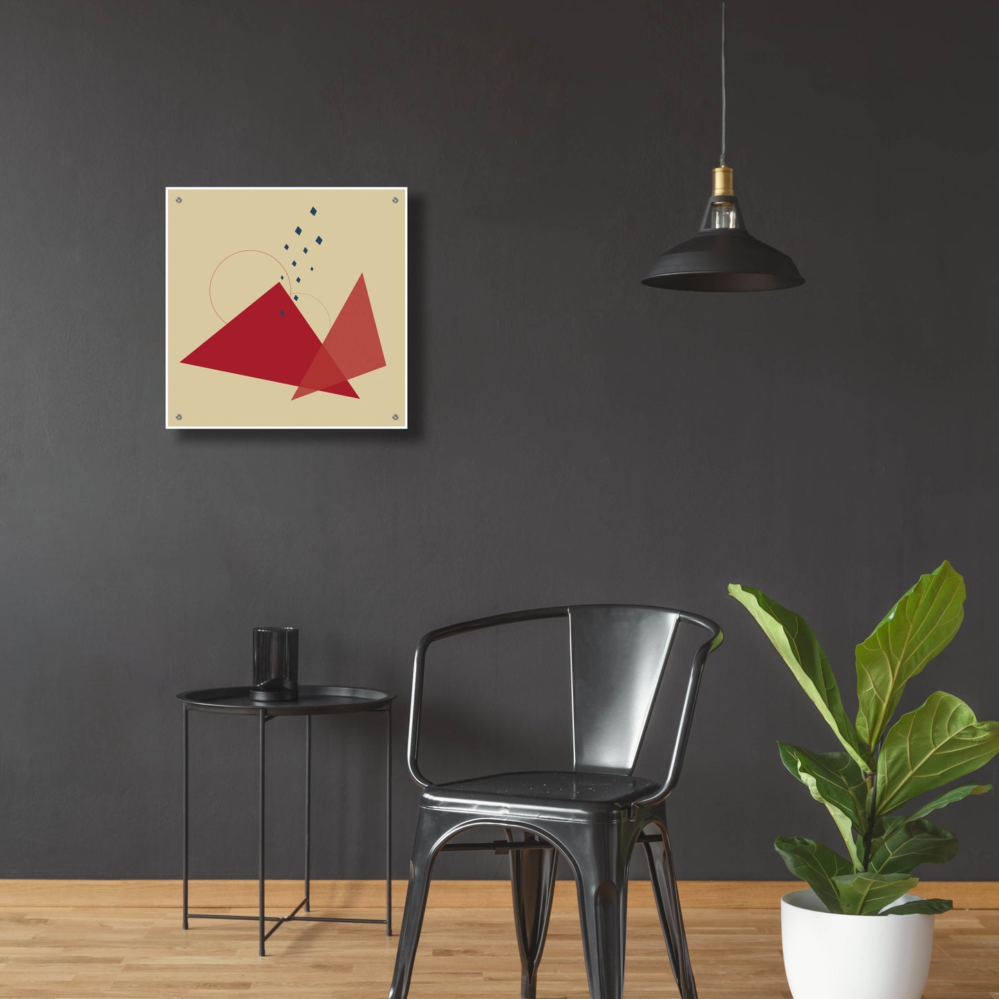 Epic Art 'Geometric Shapes-Meteor Shower In The Mountains' by Sabrina Balbuena, Acrylic Glass Wall Art,24x24