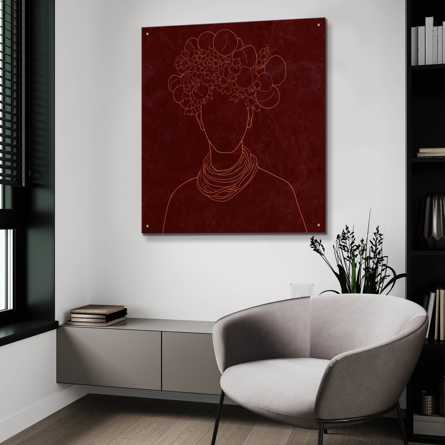 Epic Art 'Africa Live Collection-African Man' by Sabrina Balbuena, Acrylic Glass Wall Art,36x36