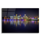 Epic Art 'Miami Skyline' by Rick Berk, Acrylic Glass Wall Art
