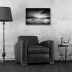 Epic Art 'Sunset Over Barnegat Bay BW' by Rick Berk, Acrylic Glass Wall Art,24x16