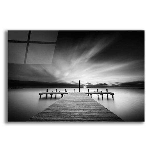 Epic Art 'Sunset Over Barnegat Bay BW' by Rick Berk, Acrylic Glass Wall Art