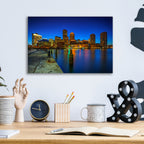 Epic Art 'Boston Twilight at Fan Pier' by Rick Berk, Acrylic Glass Wall Art,16x12