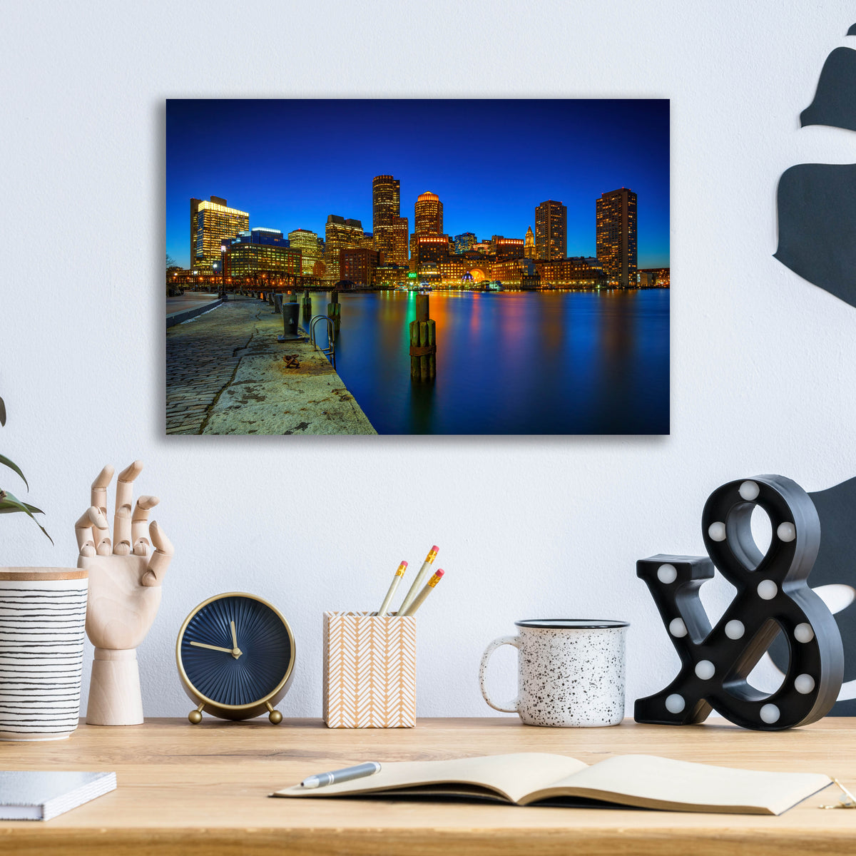 Epic Art 'Boston Twilight at Fan Pier' by Rick Berk, Acrylic Glass Wall Art,16x12