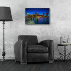 Epic Art 'Boston Twilight at Fan Pier' by Rick Berk, Acrylic Glass Wall Art,24x16