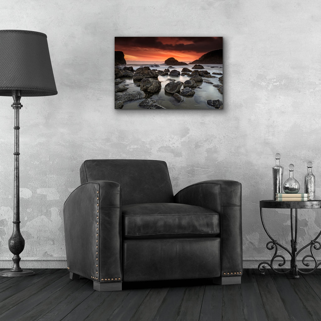Epic Art 'Indian Beach Sunset' by Rick Berk, Acrylic Glass Wall Art,24x16