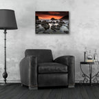 Epic Art 'Indian Beach Sunset' by Rick Berk, Acrylic Glass Wall Art,24x16