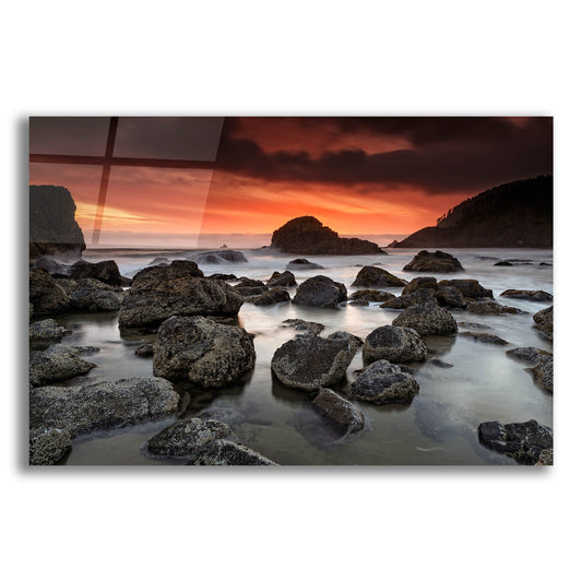Epic Art 'Indian Beach Sunset' by Rick Berk, Acrylic Glass Wall Art