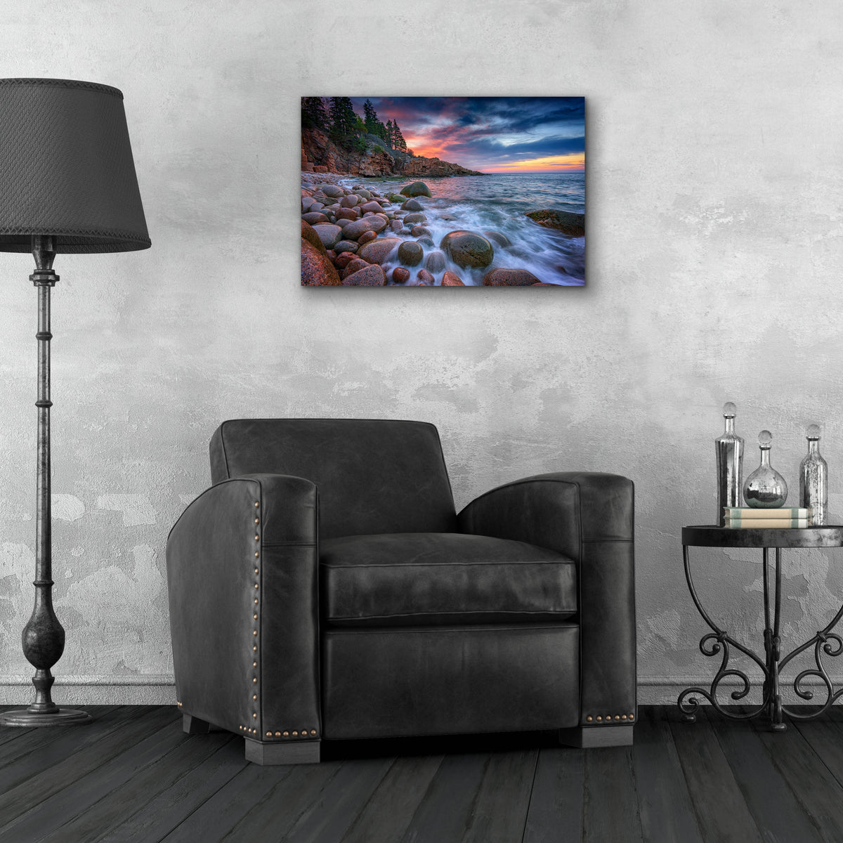 Epic Art 'Sunrise in Monument Cove' by Rick Berk, Acrylic Glass Wall Art,24x16