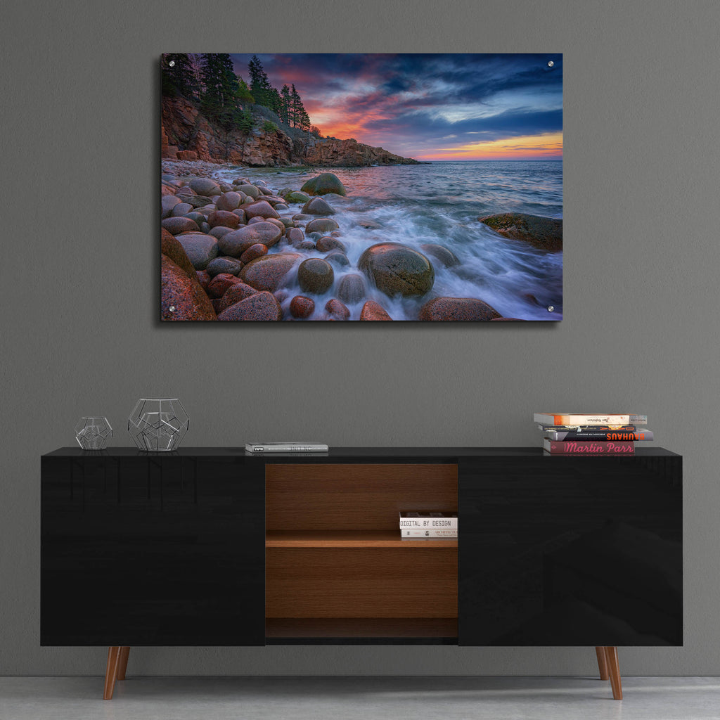 Epic Art 'Sunrise in Monument Cove' by Rick Berk, Acrylic Glass Wall Art,36x24