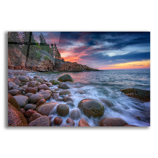 Epic Art 'Sunrise in Monument Cove' by Rick Berk, Acrylic Glass Wall Art