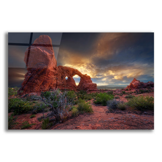 Epic Art 'Sunset Through Turret Arch' by Rick Berk, Acrylic Glass Wall Art