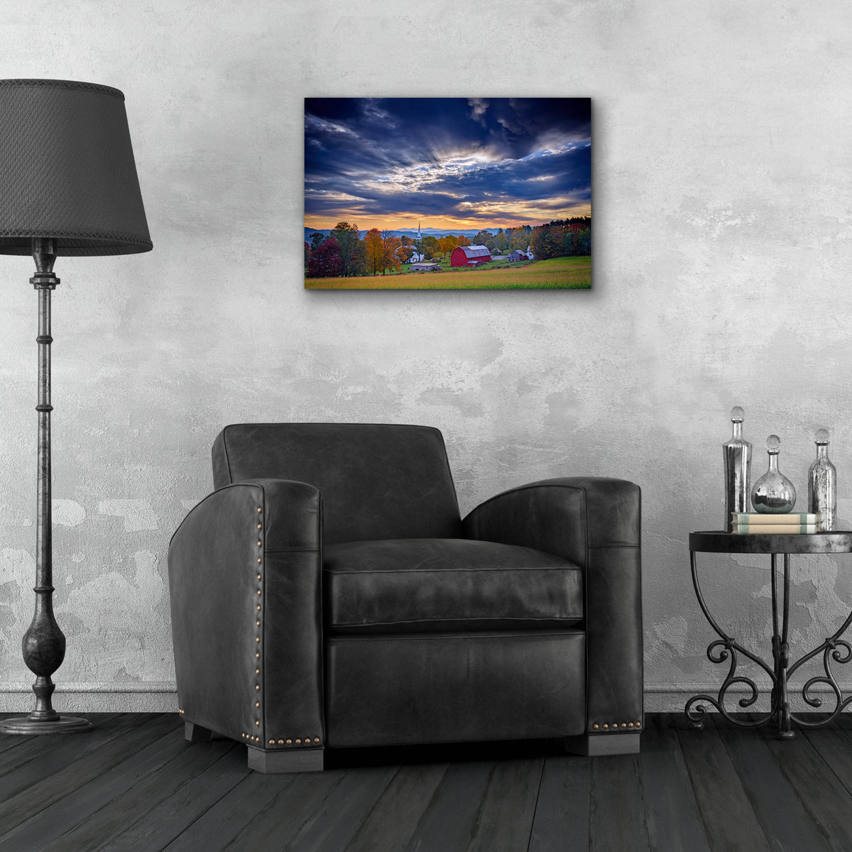 Epic Art 'October Sky in Peacham Vermont' by Rick Berk, Acrylic Glass Wall Art,24x16
