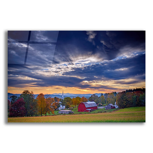 Epic Art 'October Sky in Peacham Vermont' by Rick Berk, Acrylic Glass Wall Art