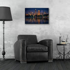 Epic Art 'Cleveland At Night' by Rick Berk, Acrylic Glass Wall Art,24x16