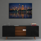 Epic Art 'Cleveland At Night' by Rick Berk, Acrylic Glass Wall Art,36x24