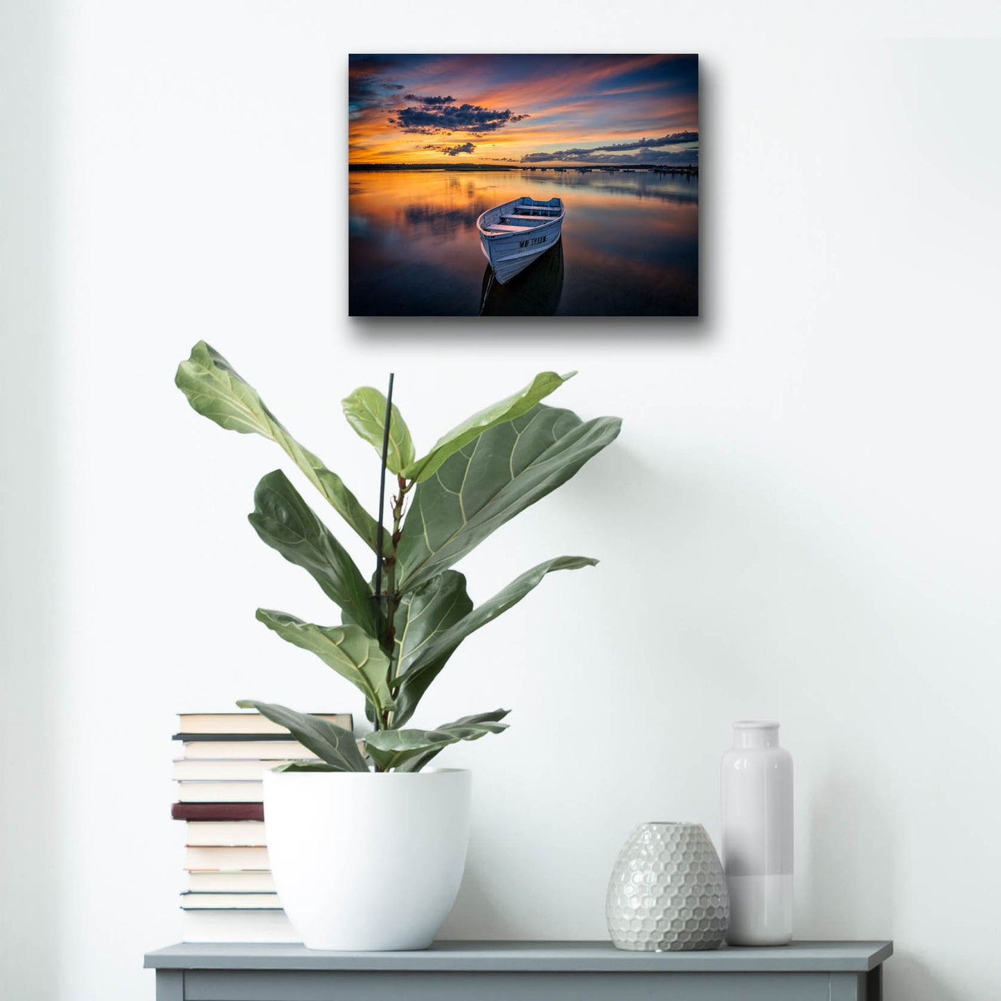 Epic Art 'Sunset at Pine Point' by Rick Berk, Acrylic Glass Wall Art,16x12