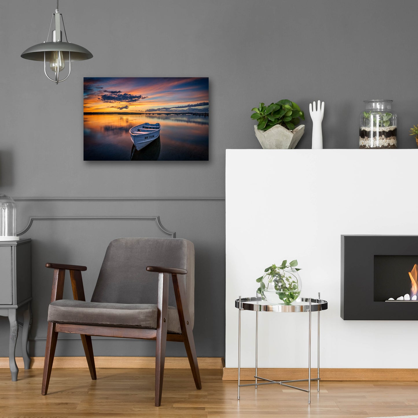 Epic Art 'Sunset at Pine Point' by Rick Berk, Acrylic Glass Wall Art,24x16