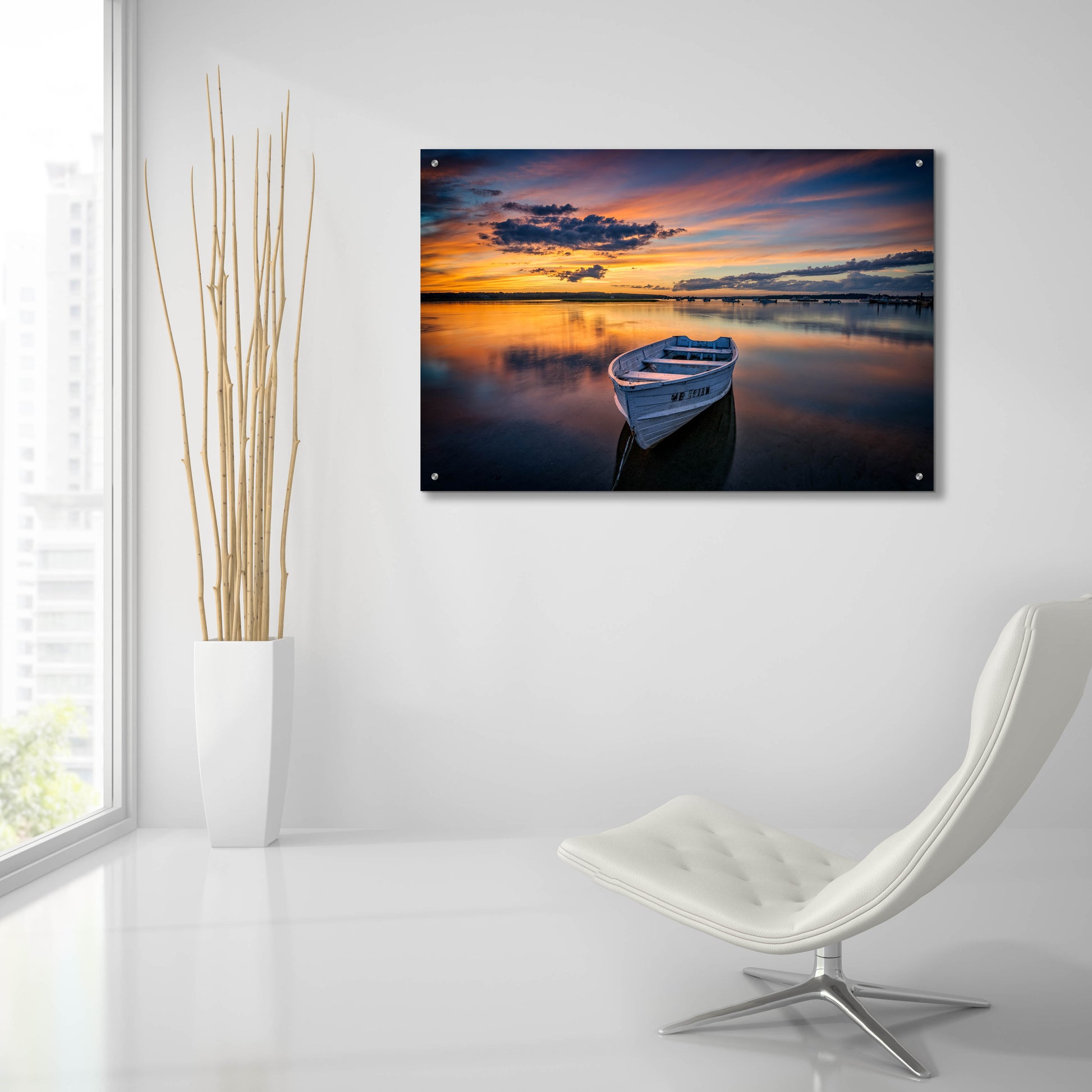 Epic Art 'Sunset at Pine Point' by Rick Berk, Acrylic Glass Wall Art,36x24