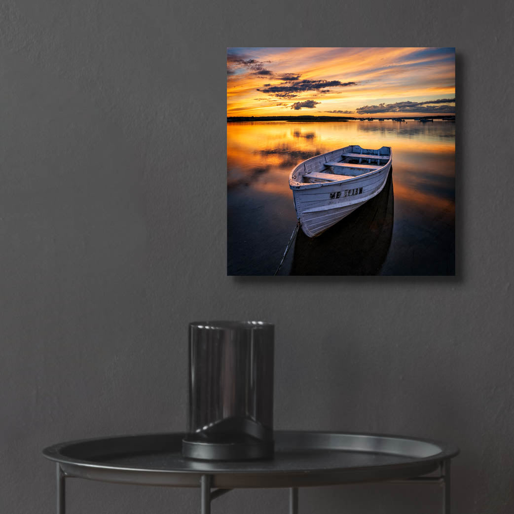 Epic Art 'Low Tide Afterglow SQ' by Rick Berk, Acrylic Glass Wall Art,12x12