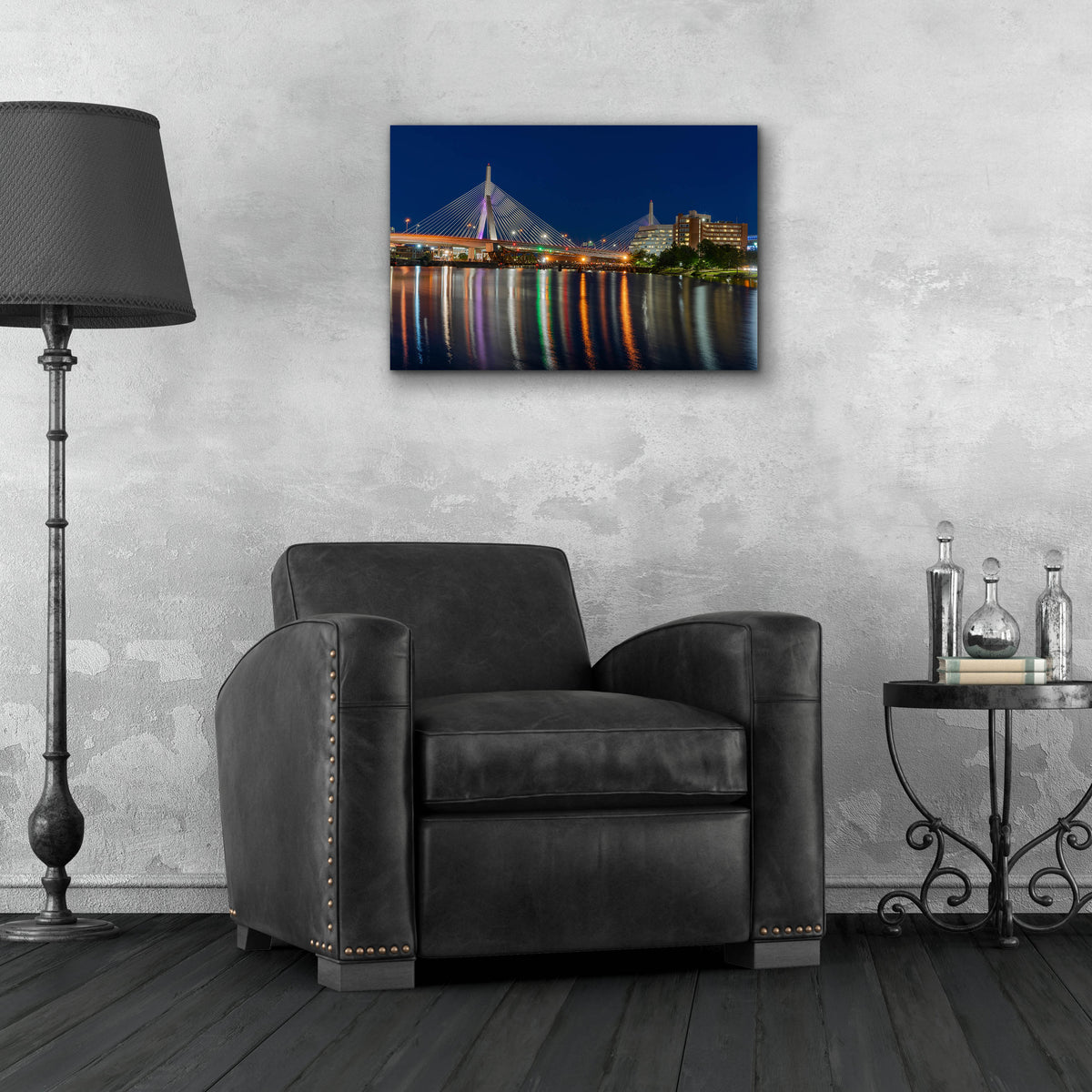 Epic Art 'Zakim Bridge August 26 2020' by Rick Berk, Acrylic Glass Wall Art,24x16
