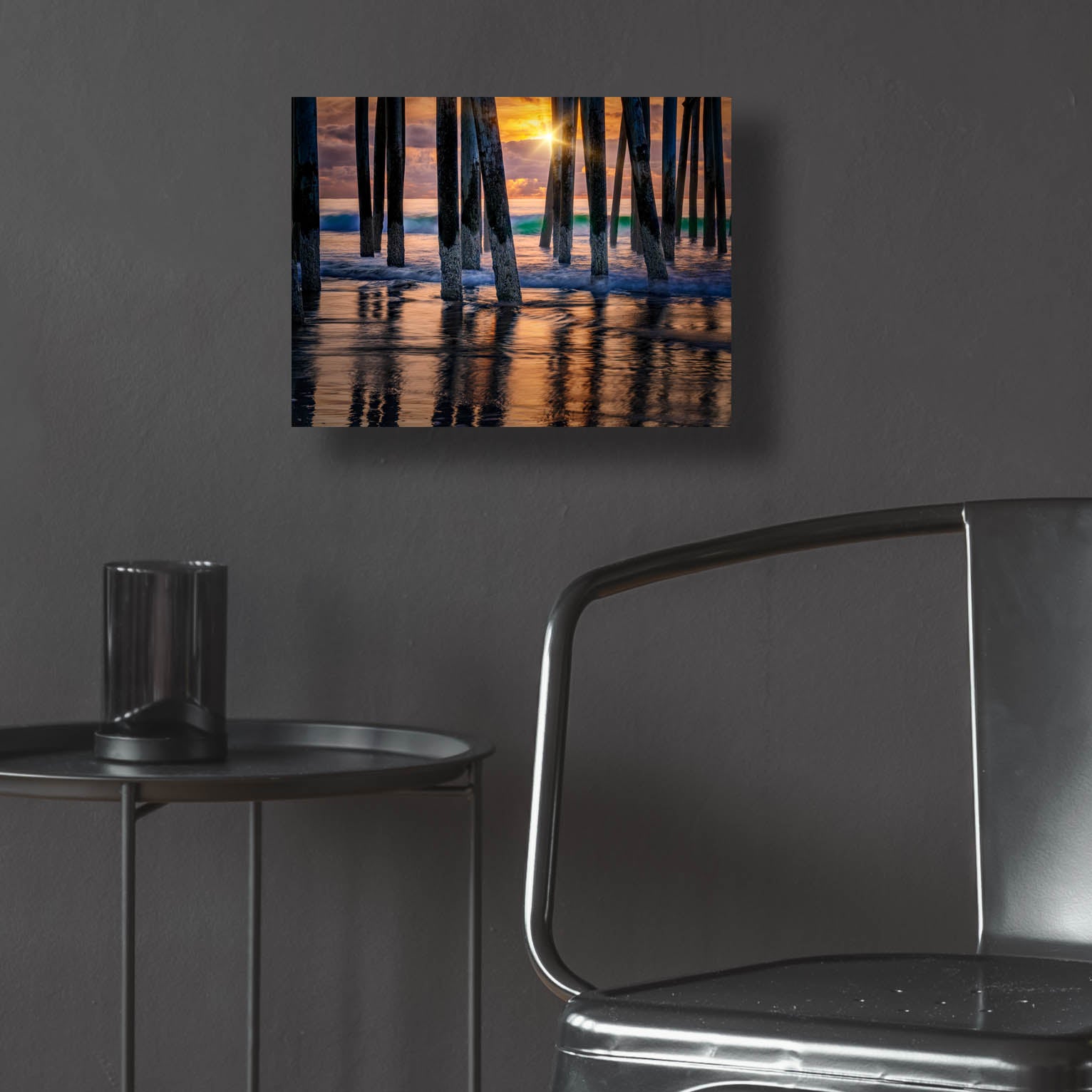 Epic Art 'Old Orchard Beach Sunrise' by Rick Berk, Acrylic Glass Wall Art,16x12