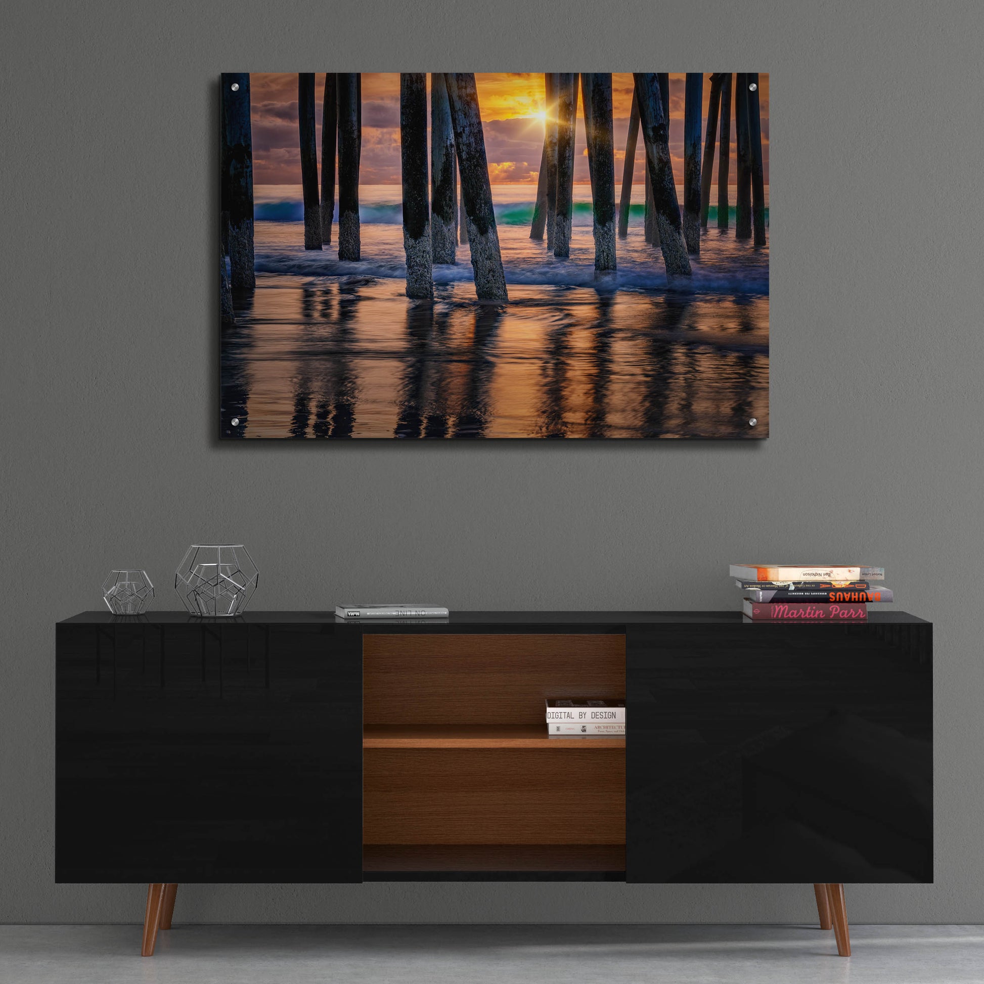 Epic Art 'Old Orchard Beach Sunrise' by Rick Berk, Acrylic Glass Wall Art,36x24