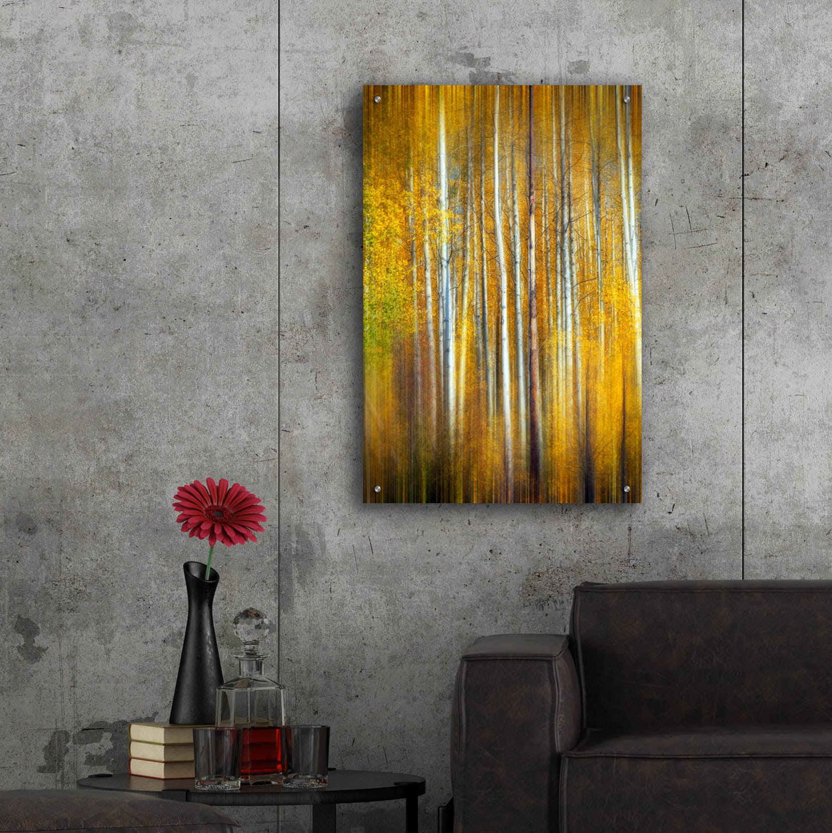 Epic Art 'Aspenglow III' by Rick Berk, Acrylic Glass Wall Art,24x36