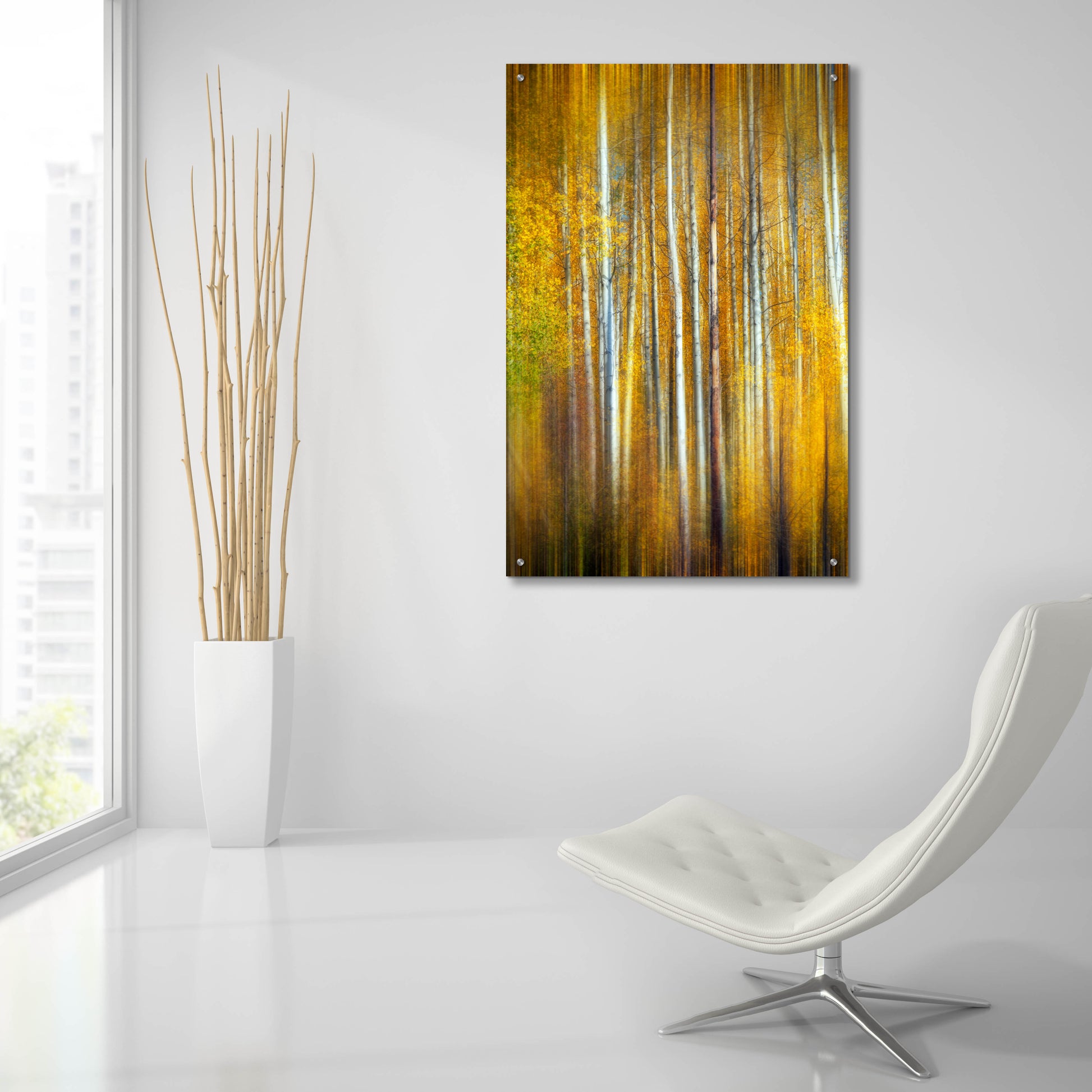 Epic Art 'Aspenglow III' by Rick Berk, Acrylic Glass Wall Art,24x36