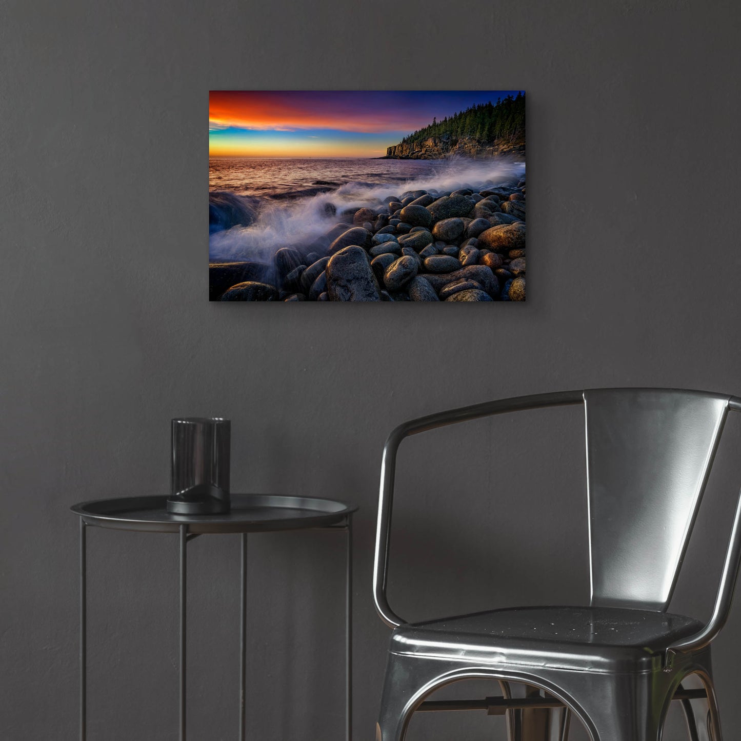 Epic Art 'Boulder Beach at Sunrise' by Rick Berk, Acrylic Glass Wall Art,24x16