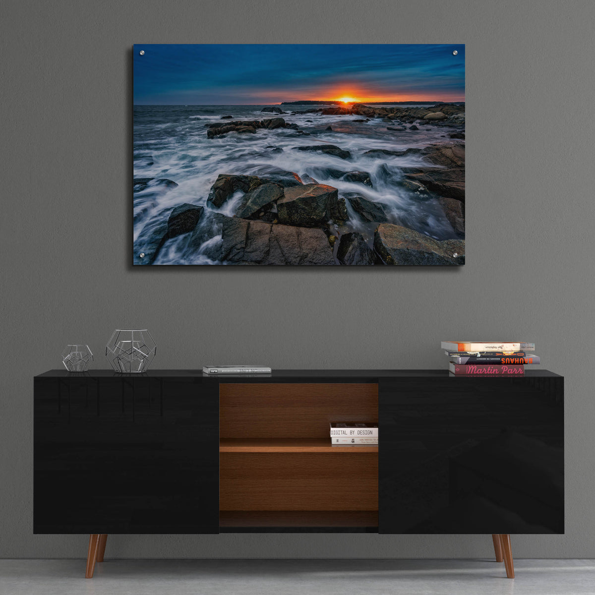 Epic Art 'Sunset Over Vinalhaven' by Rick Berk, Acrylic Glass Wall Art,36x24