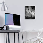 Epic Art 'Spring Evening on the Brooklyn Bridge BW' by Rick Berk, Acrylic Glass Wall Art,12x16