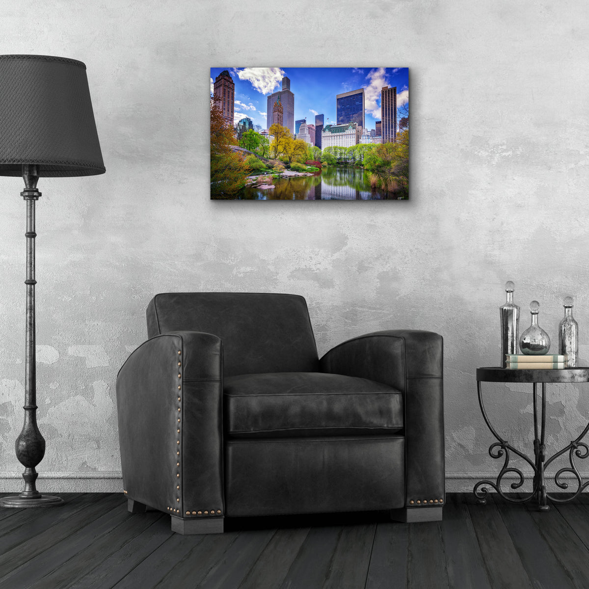 Epic Art 'Central Park South from Gapstow Bridge' by Rick Berk, Acrylic Glass Wall Art,24x16