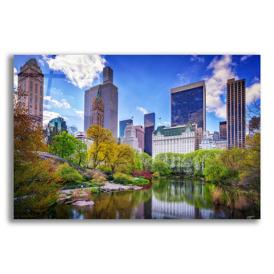 Epic Art 'Central Park South from Gapstow Bridge' by Rick Berk, Acrylic Glass Wall Art