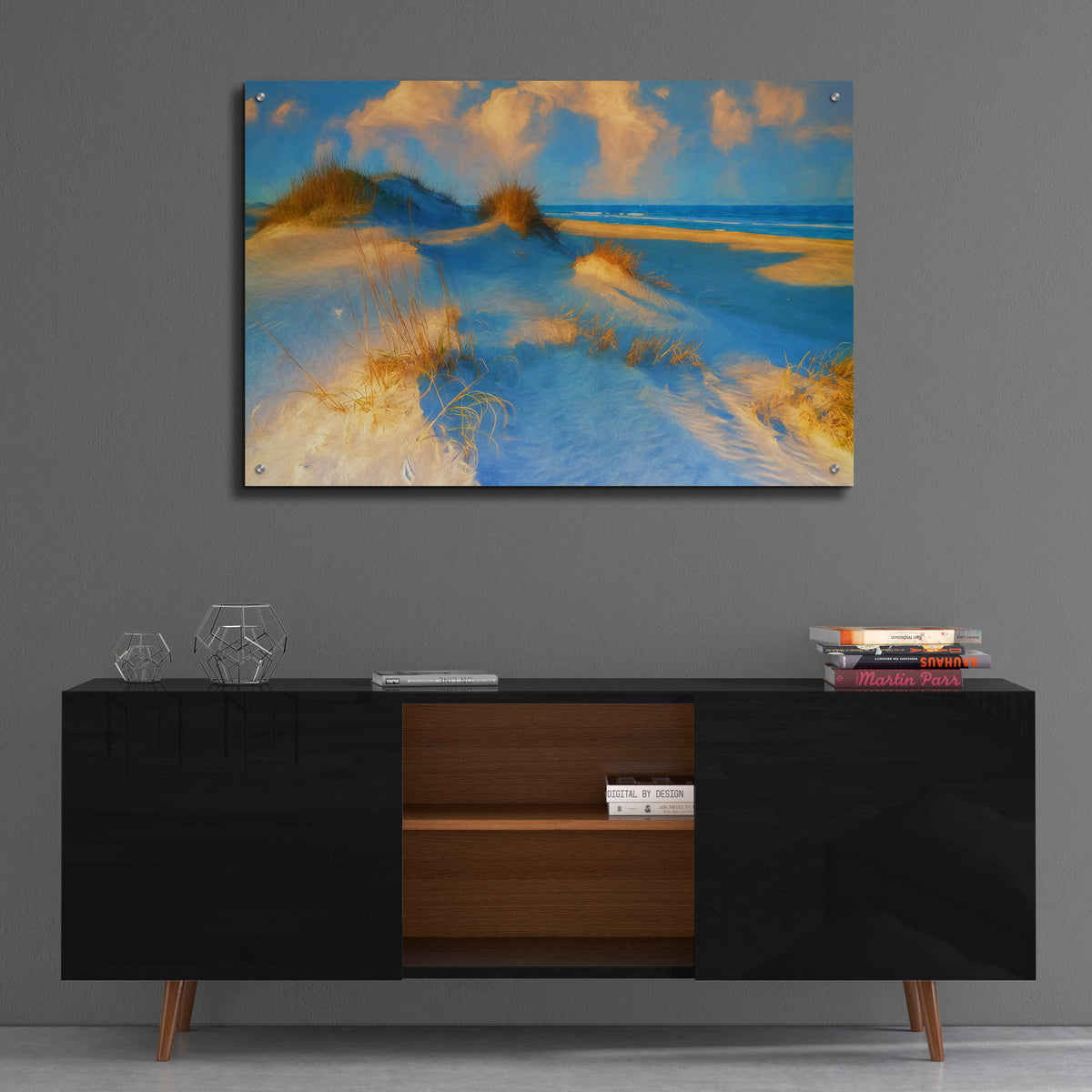 Epic Art 'Bodie Island Dunes II Oil Painting' by Rick Berk, Acrylic Glass Wall Art,36x24