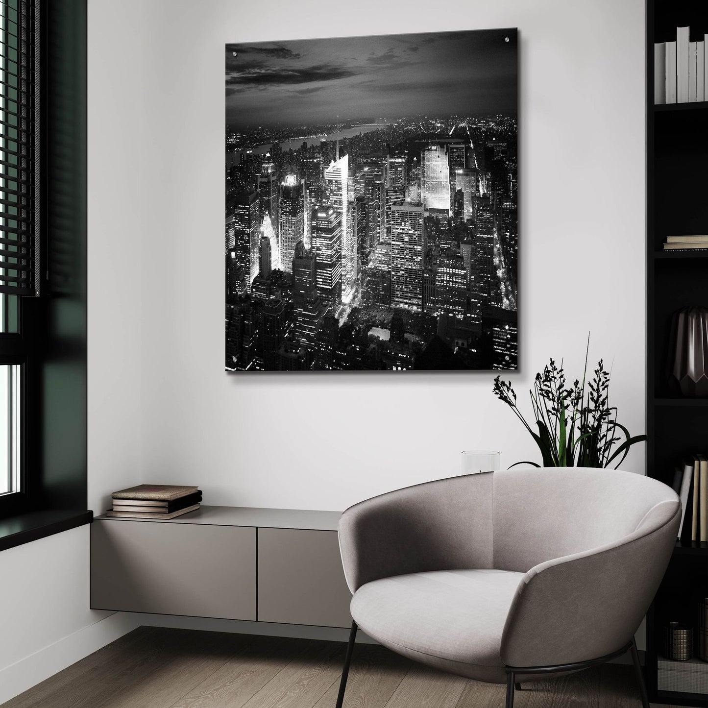 Epic Art 'NYC Nights' by Nina Papiorek, Acrylic Glass Wall Art,36x36