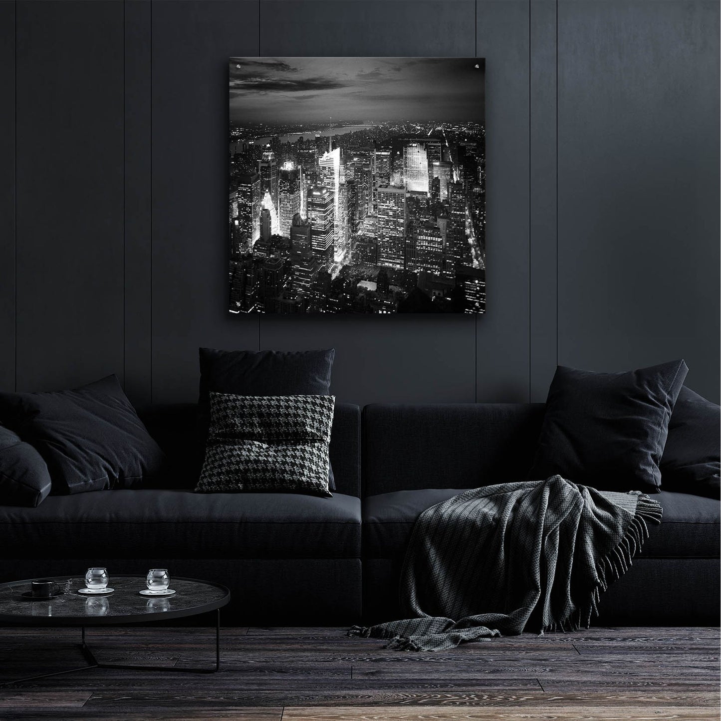 Epic Art 'NYC Nights' by Nina Papiorek, Acrylic Glass Wall Art,36x36