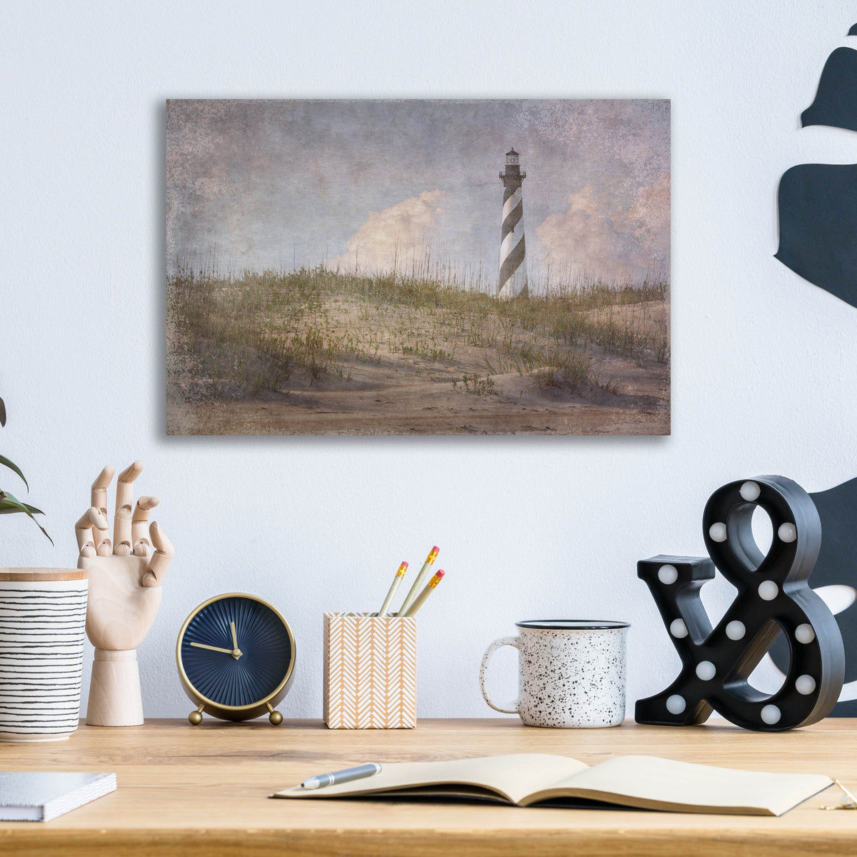 Epic Art 'Cape Hatteras Lighthouse Vintage' by Rick Berk, Acrylic Glass Wall Art,16x12