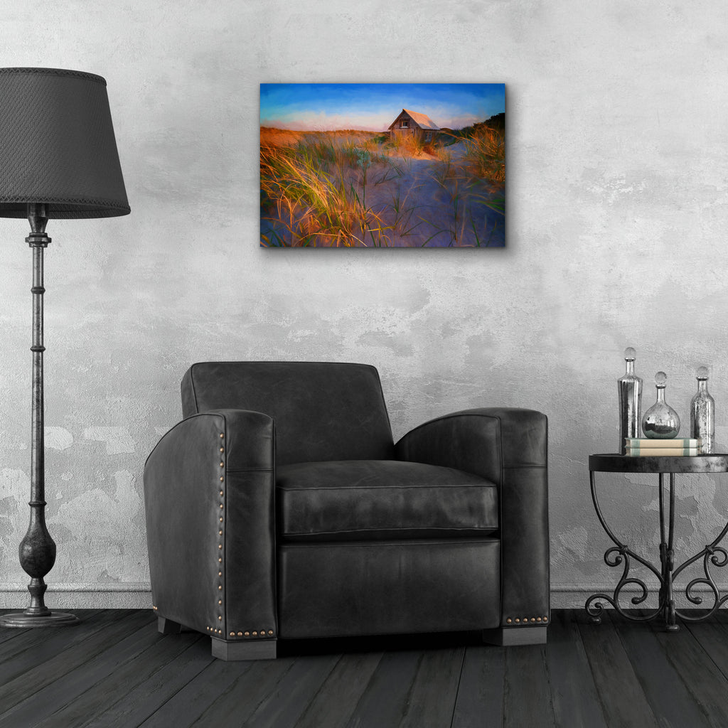 Epic Art 'Amongst The Dunes Oil Painting' by Rick Berk, Acrylic Glass Wall Art,24x16