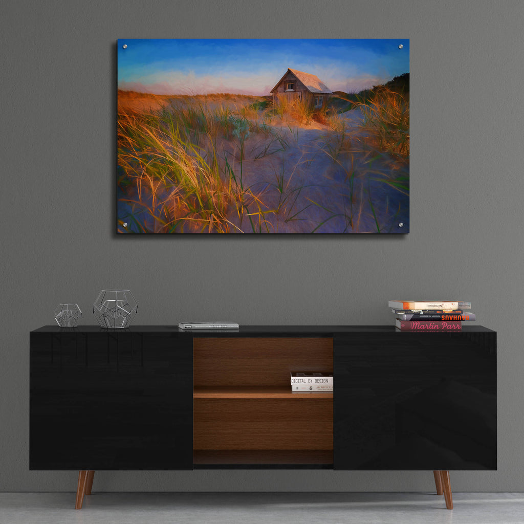 Epic Art 'Amongst The Dunes Oil Painting' by Rick Berk, Acrylic Glass Wall Art,36x24