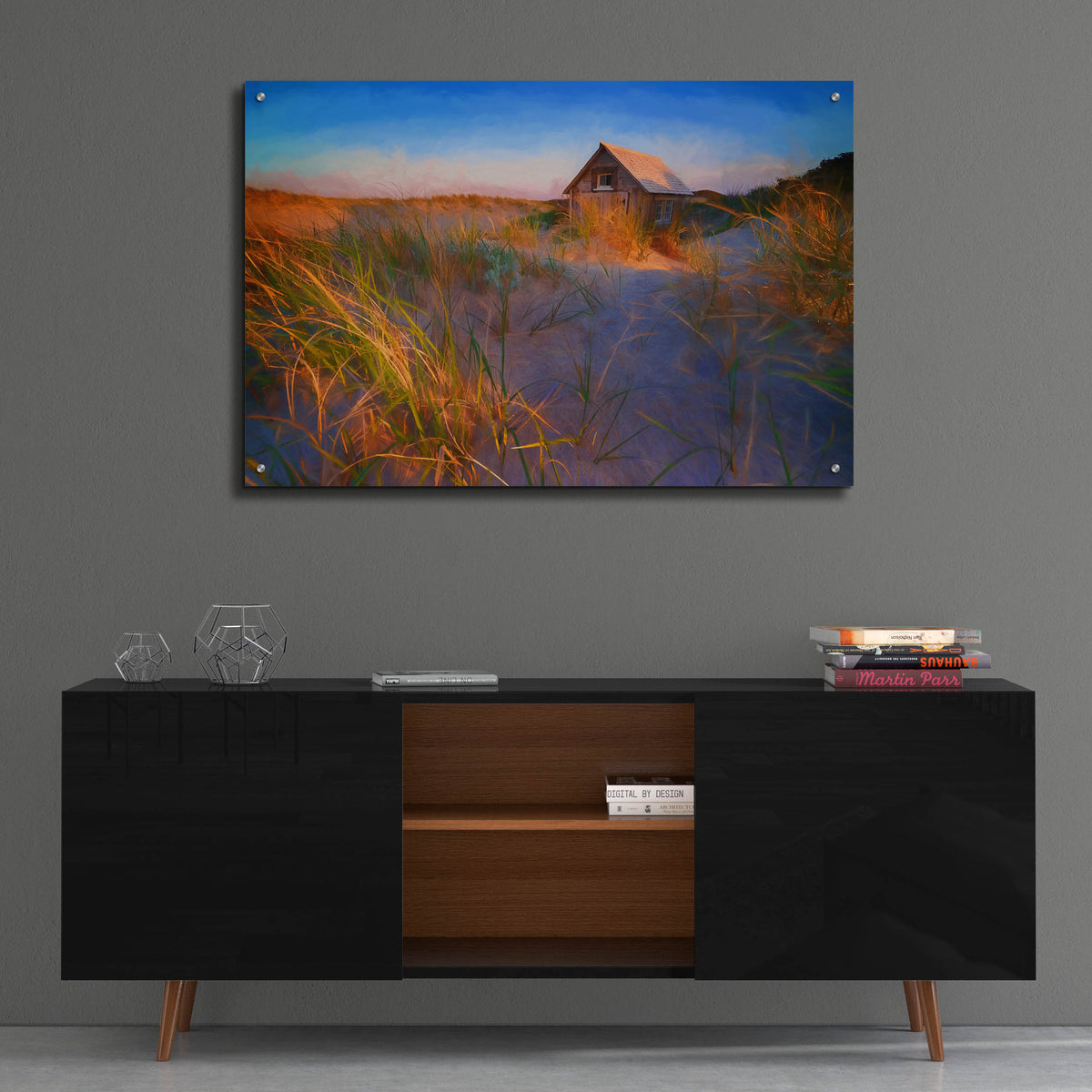Epic Art 'Amongst The Dunes Oil Painting' by Rick Berk, Acrylic Glass Wall Art,36x24
