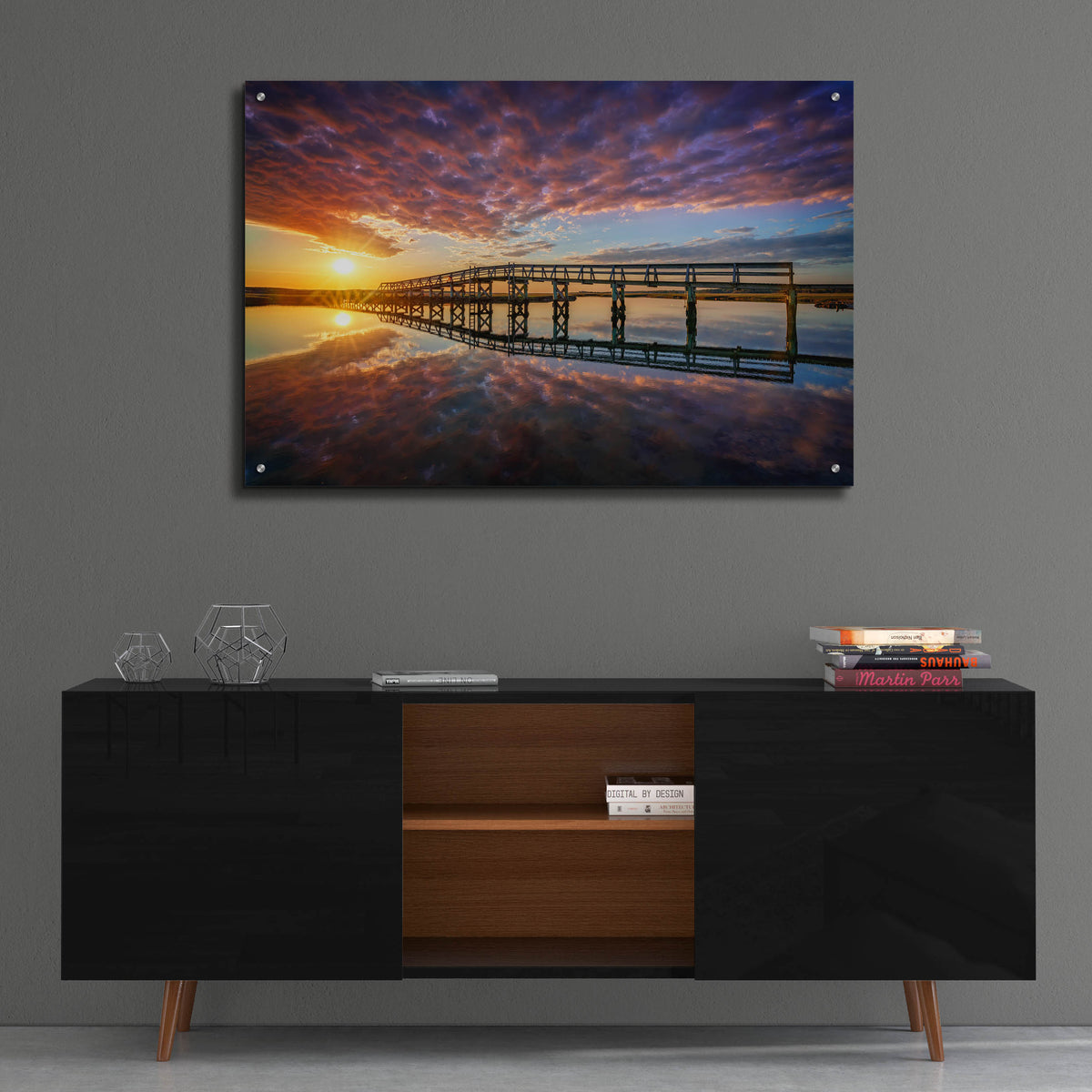 Epic Art 'Across the Bridge' by Rick Berk, Acrylic Glass Wall Art,36x24